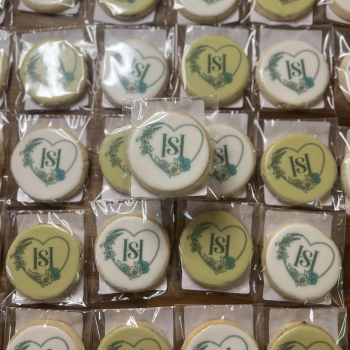 Custom printed sugar cookies, individually wrapped